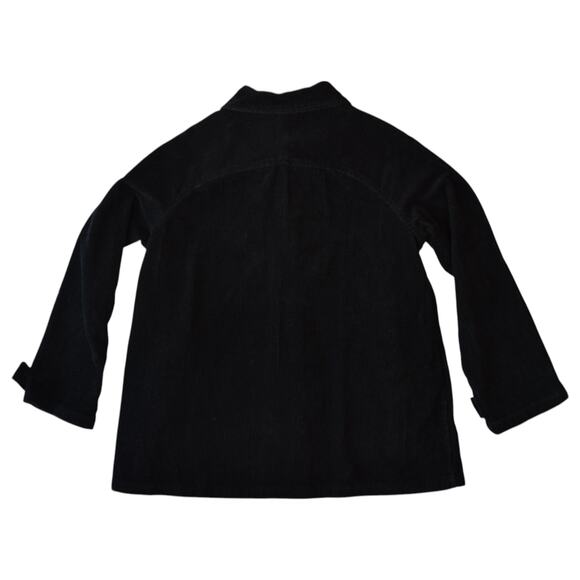 Black Corduroy Button-Up Workwear Utility Oversized Jacket Men Size Medium - Picture 6 of 7